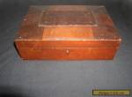 Old Vintage Antique Wood Wooden Sewing Jewelry or Document Box  for Sale