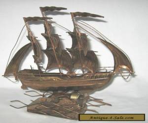 Item Musical Motion Animated Galleon Ship Vintage 1970's for Sale