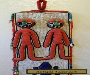Item Vintage African Yoruba Beaded Diviner Sash Panel from Nigeria 49" Long for Sale