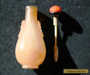 Item Antique Estate Chinese carnelian agate snuff bottle 19th Century for Sale