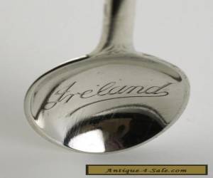 Item Sterling Silver and Enamel Shamrock Ireland Souvenir Spoon 1974 for Sale