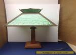 Vintage mission/art and crafts lamp, stained glass shade for Sale