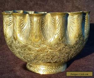 Item Antique Persian Middle Eastern Brass Bowl  for Sale