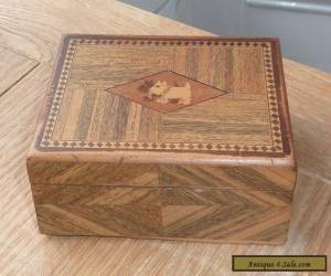 Item VINTAGE INLAID WOODEN JEWELLERY / TRINKET BOX WITH SCOTTY DOGS for Sale