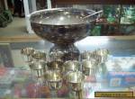 VINTAGE Sheridan Silver Plated Punch Bowl &  Ladle & 12 Cups for Sale