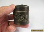 Japanese Mixed Metal Round Box, Signed for Sale