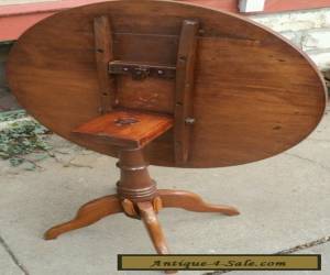 Item ANTIQUE VICTORIAN CHERRY TABLE TILT TOP MID 1800'S for Sale