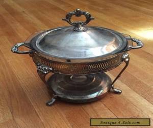 Item Vintage Sheffield Silver Plate Chafing Dish Casserole for Sale