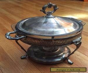 Item Vintage Sheffield Silver Plate Chafing Dish Casserole for Sale