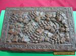 antique carved wooden box for Sale