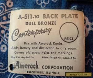 Item 8 NOS Vintage Mid Century Back plates Goldtone 1 3/4 Inch Diamond Amerock for Sale