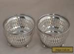 Antique Pair of GORHAM Sterling Silver Pierced Bowls on 3 Feet: 75g c1908 for Sale
