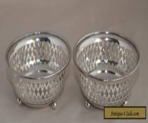 Item Antique Pair of GORHAM Sterling Silver Pierced Bowls on 3 Feet: 75g c1908 for Sale