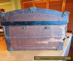 Item Antique Wooden Victorian Steamer Doll Toy Trunk  ~Jenny Lind Style~ Dome Top for Sale