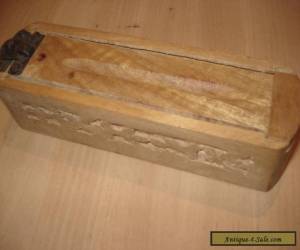 Item VINTAGE HAND CARVED WOODEN PENCIL BOX for Sale