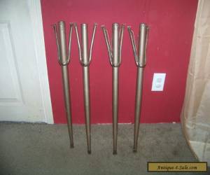 Item Set of 4 Vintage Mid Century 28 1/2" Metal Kitchen Dining Table Legs~ Salvage for Sale
