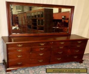 Item CRAFTIQUE MAHOGANY DRESSER With Mirror Triple 10 Drawer Chest VINTAGE for Sale