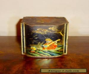 Item ANTIQUE CHINESE TEA CADDY TIN, ORIENTAL, VINTAGE for Sale