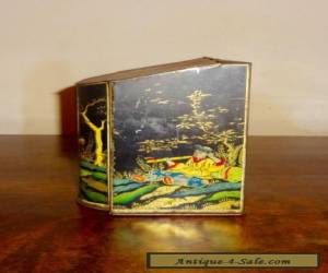 Item ANTIQUE CHINESE TEA CADDY TIN, ORIENTAL, VINTAGE for Sale