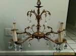 Antique Vintage Chandelier Ornate 5 Light Solid Brass   for Sale