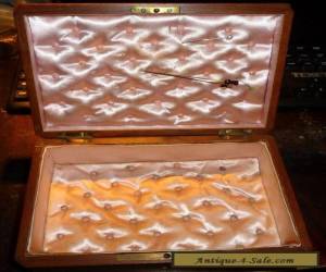 Item Vintage French made walnut jewellery box with "Cannes" on lid 19 x 14.5 x 7.5 cm for Sale