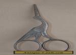 Vintage FRENCH Silver Plate Stork Sewing Scissors / Needle Point for Sale