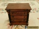  Antique Colonial 3 Drawer Mahogany Biedermeier Collectors Chest of Drawers for Sale