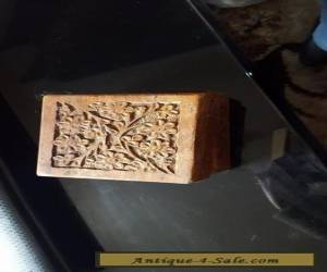 Item vintage carved wooden box for Sale