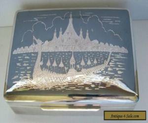 Item Siam Sterling Silver Wood Lined Box Vintage for Sale