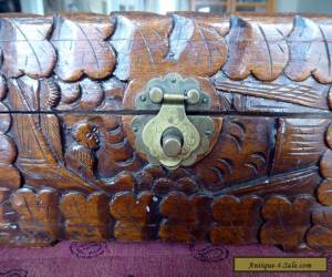 Item Vintage Carved Wooden Box for Sale