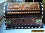 Vintage Hand Made Inlaid Wooden Box for Sale