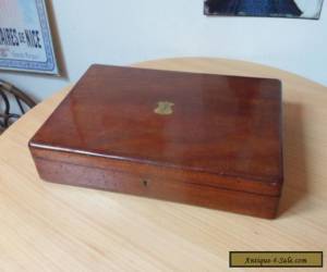Item VINTAGE WOODEN BOX WITH HINGED LID for Sale