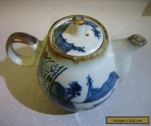 Item Vintage antique Chinese mini blue and white porcelain teapot for Sale
