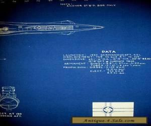 Item German submarine U-94 type VIIC U-boat Blueprint Plan 20x22  (213) for Sale