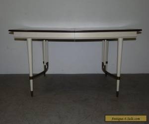 Item Vintage Mid Century Brass & Wood Dining Table Burt England Style 111208 for Sale
