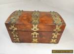 Antique Brass Bound Box   ae for Sale