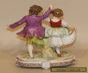 Item Antique Muller Dresden Volkstedt Porcelain Figurine Children Playing (AS IS) for Sale