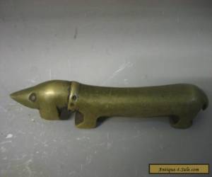 Item Vintage antique hand crafted solid brass doggy figurine for Sale