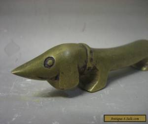 Item Vintage antique hand crafted solid brass doggy figurine for Sale