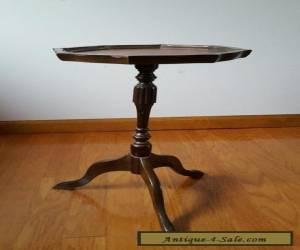 Item Vintage Leather Top Plant Stand Side End Table for Sale