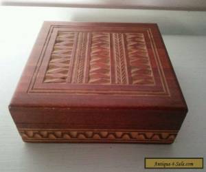 Item Hand carved wooden box for Sale