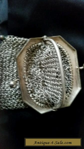 ANTIQUE SILVER FRENCH CHAIN MAIL MESH COIN PURSE for Sale in Australia