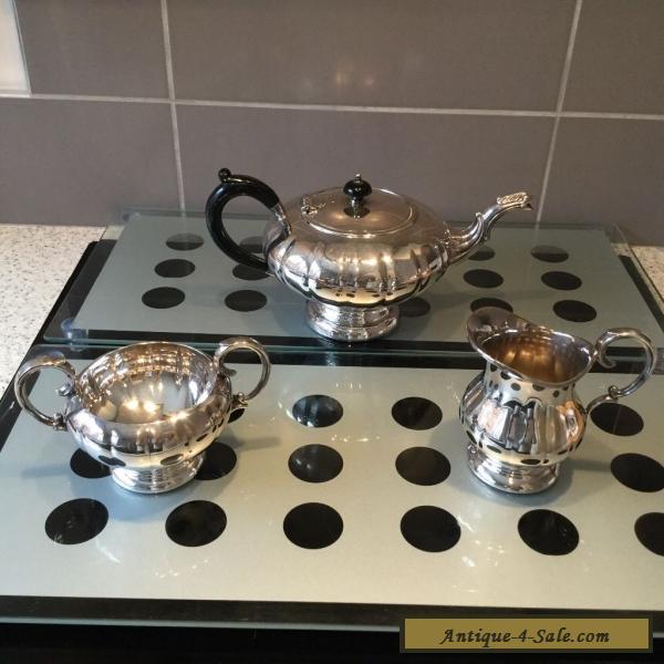 Marlboro Silver Plated Old English Reproduction 3 Piece Tea Set for