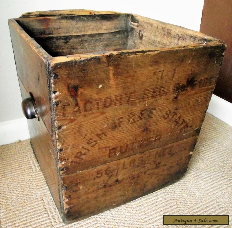 Very Rare Antique &#39;Irish Free State&#39; Wooden Butter Crate/Box - Advertising for Sale in United ...