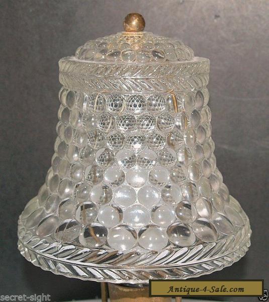 2 Depression Era 1930s Clear Bubble Glass Ceiling Fixture for Sale in