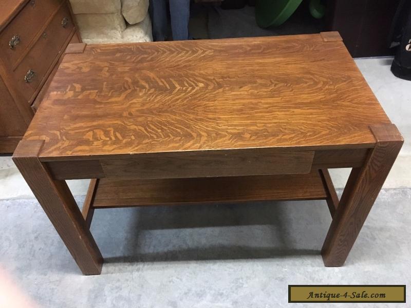 oak library table