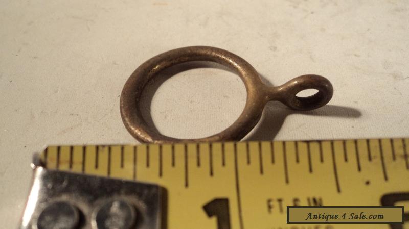 Antique solid brass curtain rings with eyelets 3/4