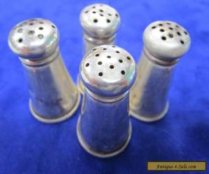 4 x Sterling Silver Vintage Salt/Pepper small shakers for Sale