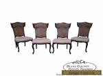 Vintage Set of 4 French Louis XV Style Winged Cane Back Dining Chairs for Sale