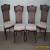 Vintage Set of 4 French Louis XV Style Winged Cane Back Dining Chairs for Sale